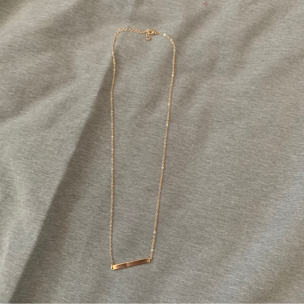 Elegant Gold Bar Necklace